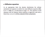 Diffusion equation