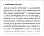 Local conservation laws