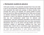 Mechanistic models [in physics]
