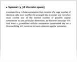 Symmetry [of discrete space]