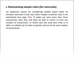 Maintaining simple rules [for networks]