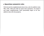Spacetime symmetric rules