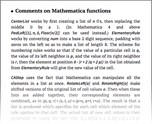 Comments on Mathematica functions