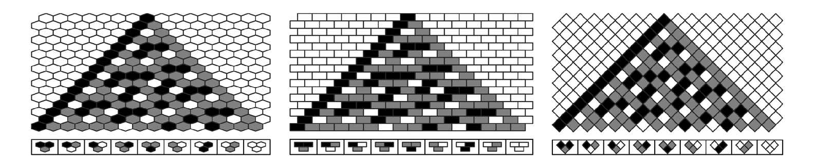[Cellular automata with] two-cell neighborhoods image 1