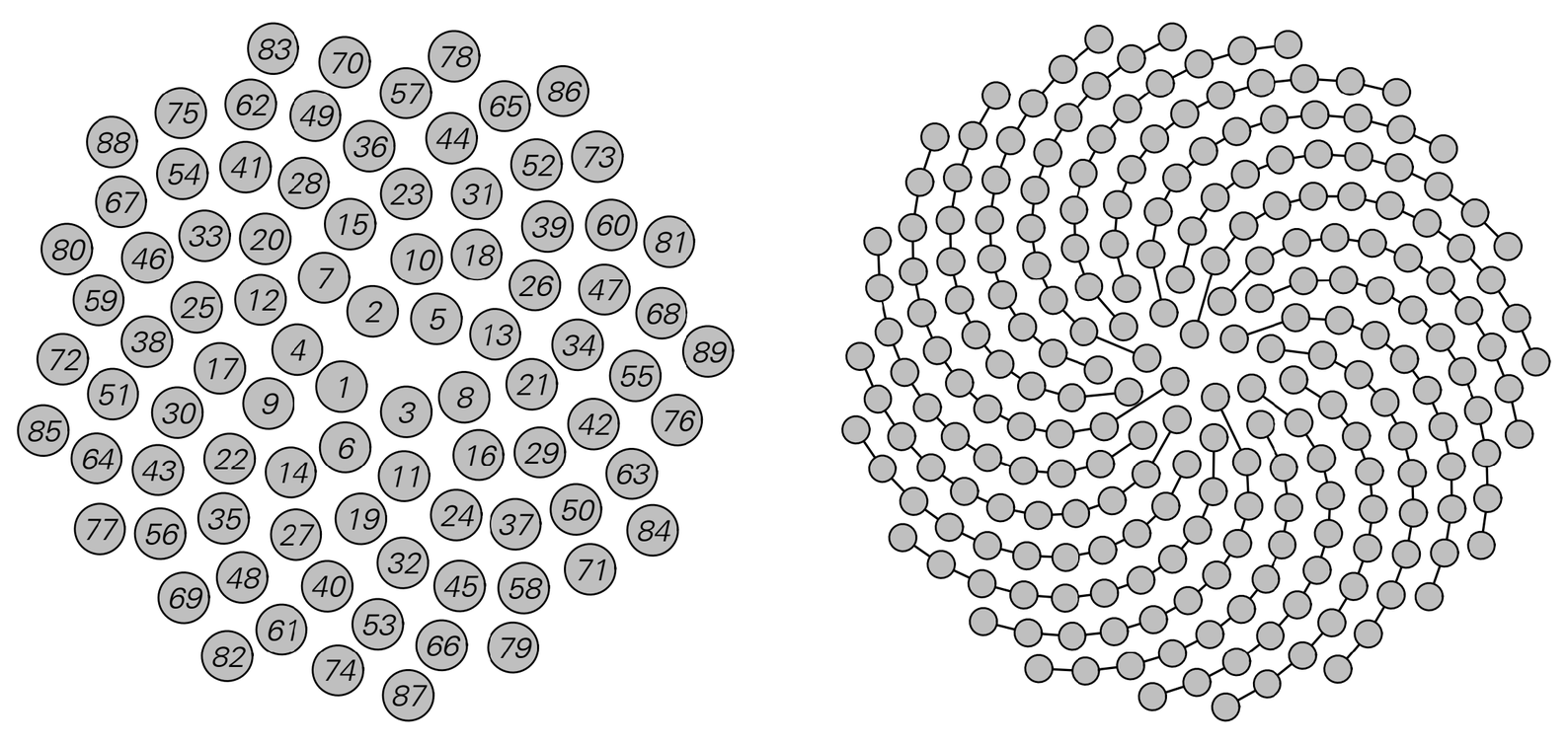 Projections of [phyllotaxis] patterns image 1