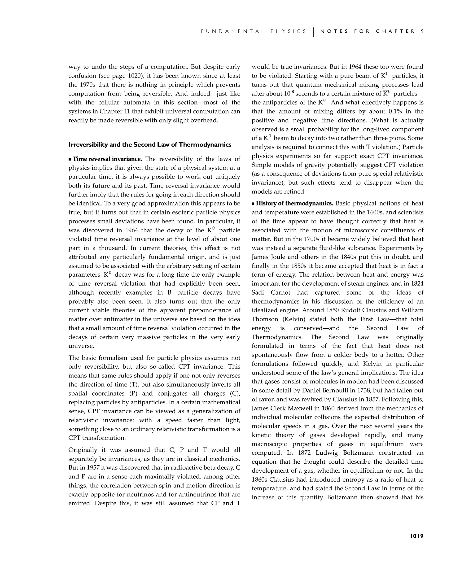 Page 1019: Notes for Irreversibility and the Second Law of Thermodynamics