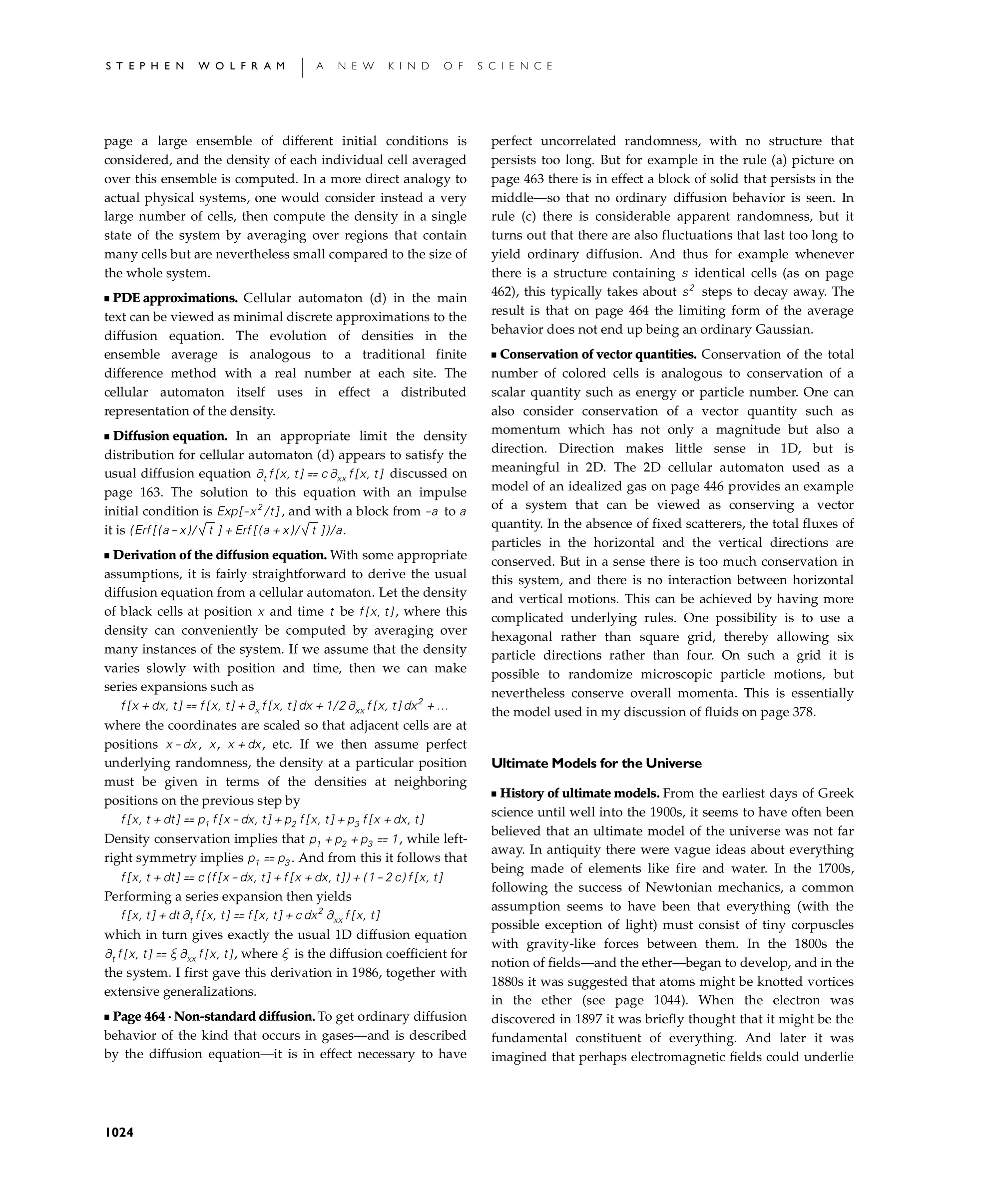 Page 1024: Notes for Ultimate Models for the Universe