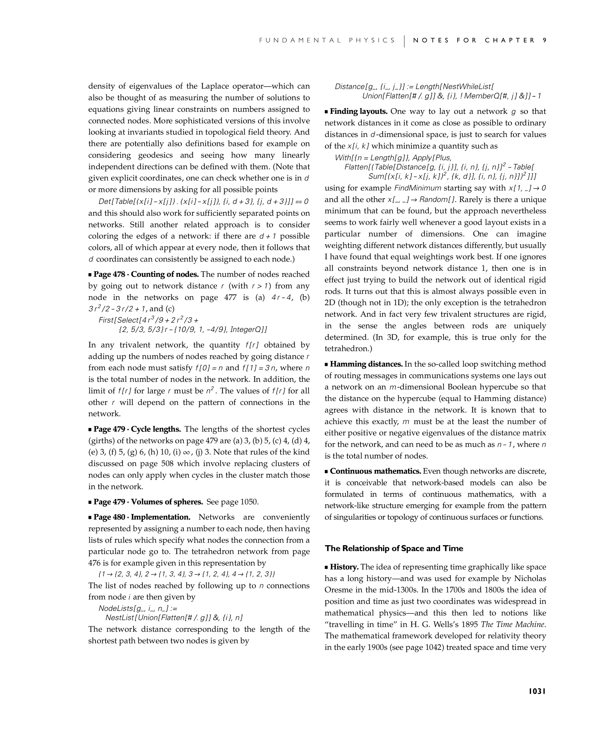Page 1031: Notes for The Relationship of Space and Time