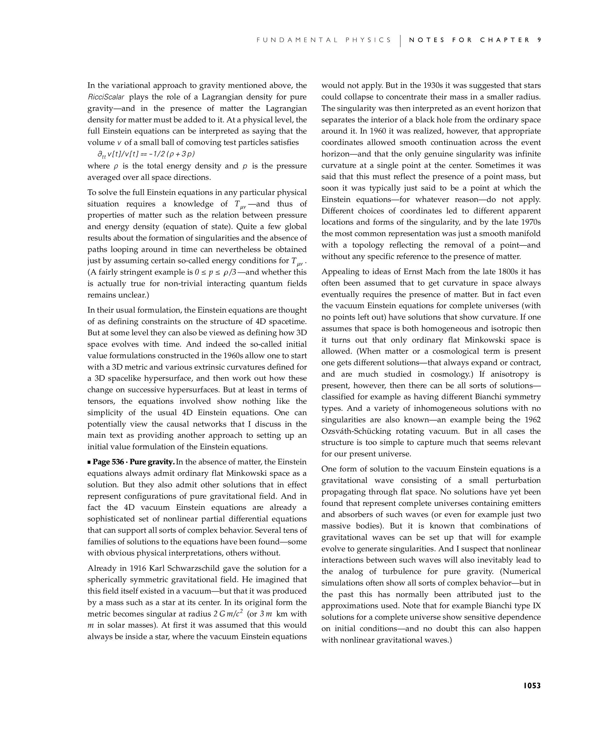 Page 1053: Notes for The Phenomenon of Gravity