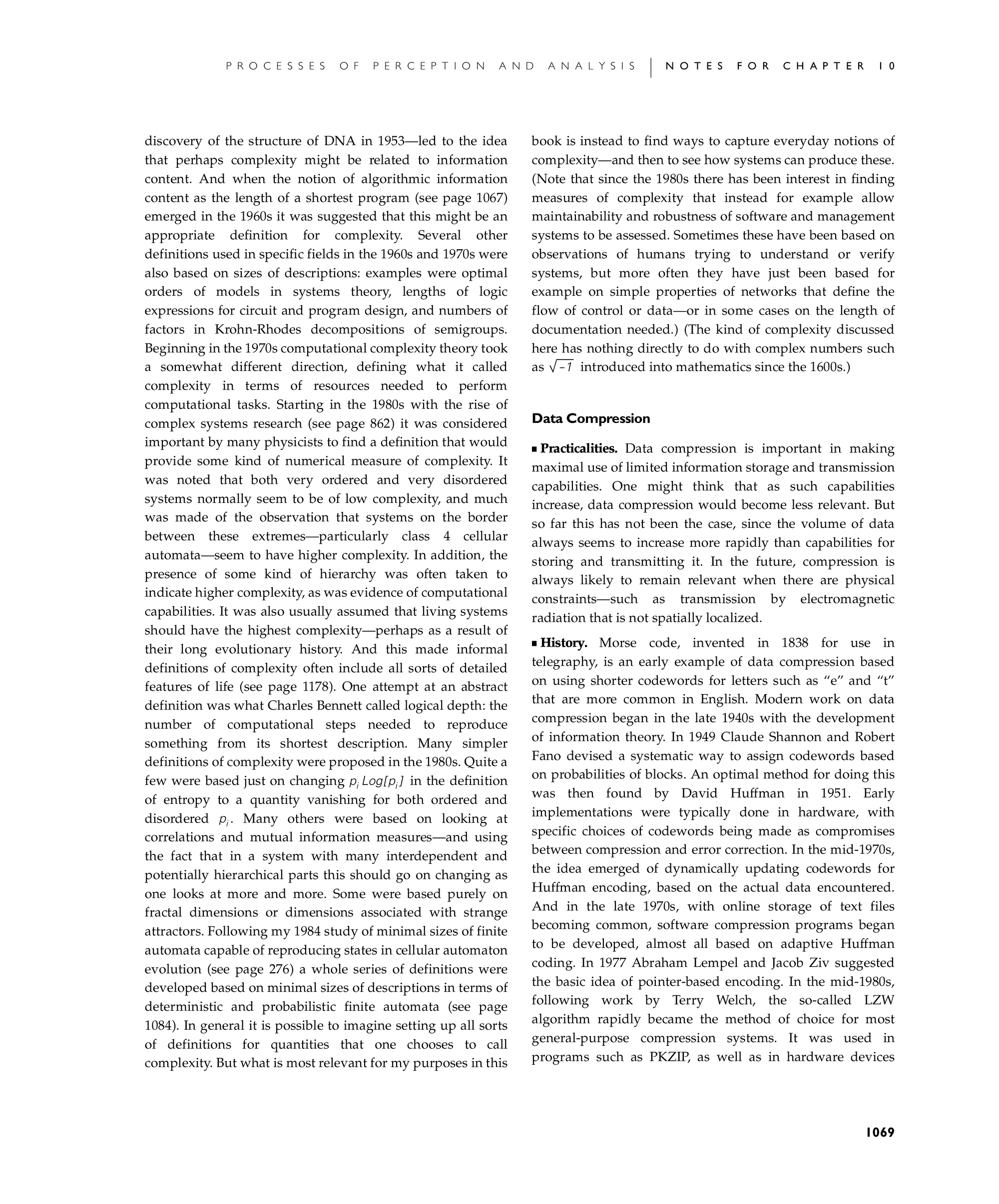 Page 1069: Notes for Data Compression