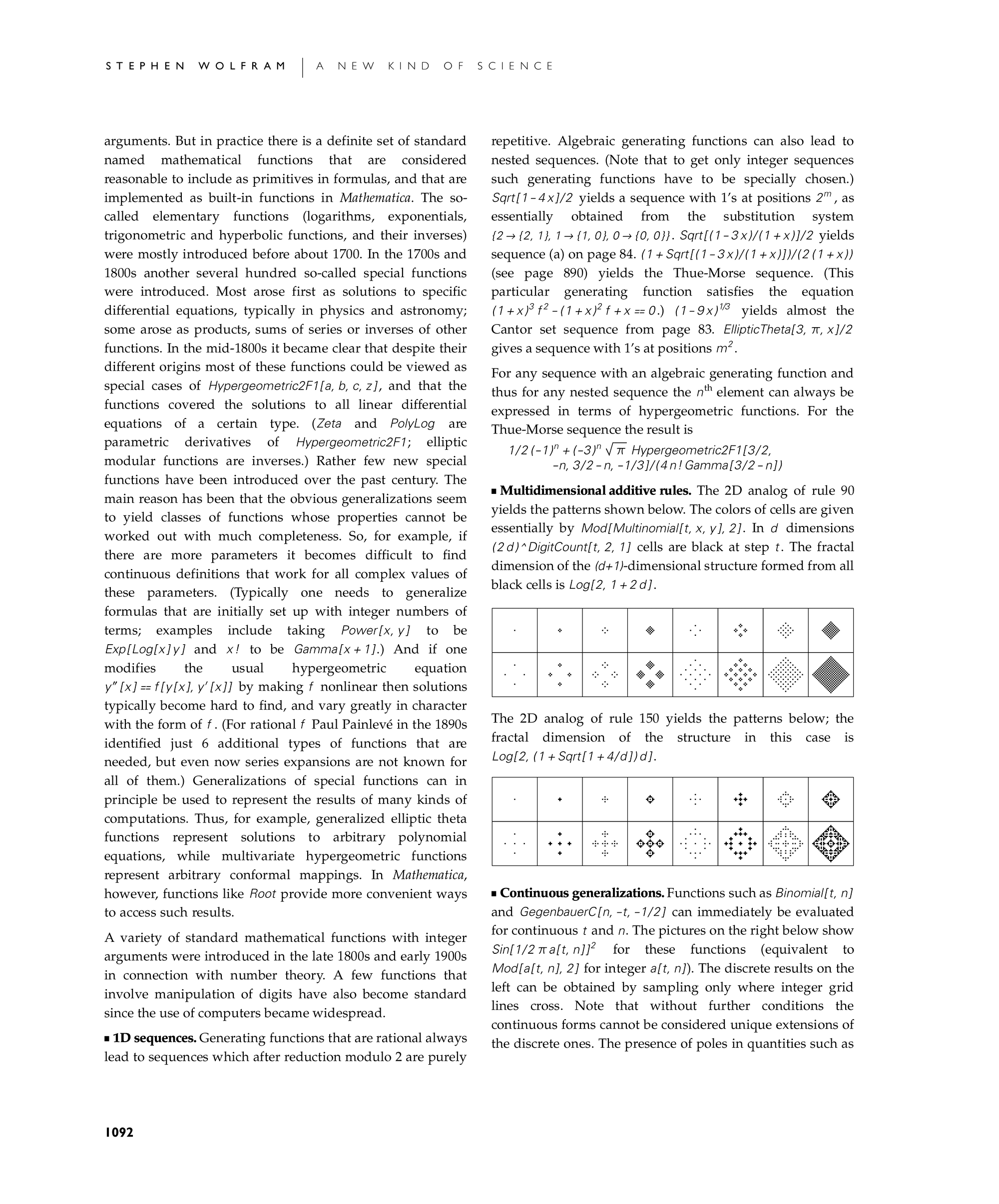 Page 1092: Notes for Traditional Mathematics and Mathematical Formulas
