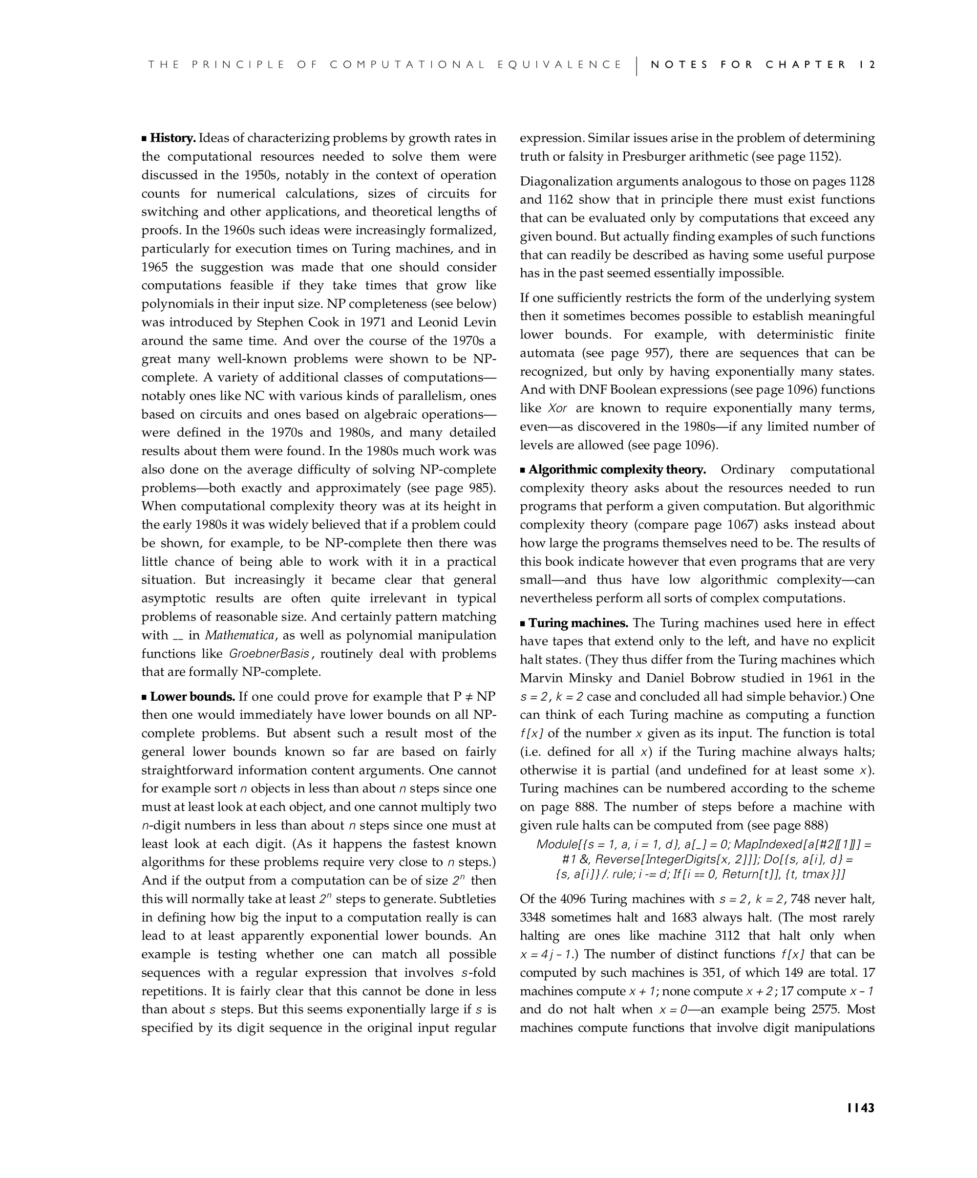 Page 1143: Notes for Undecidability and Intractability
