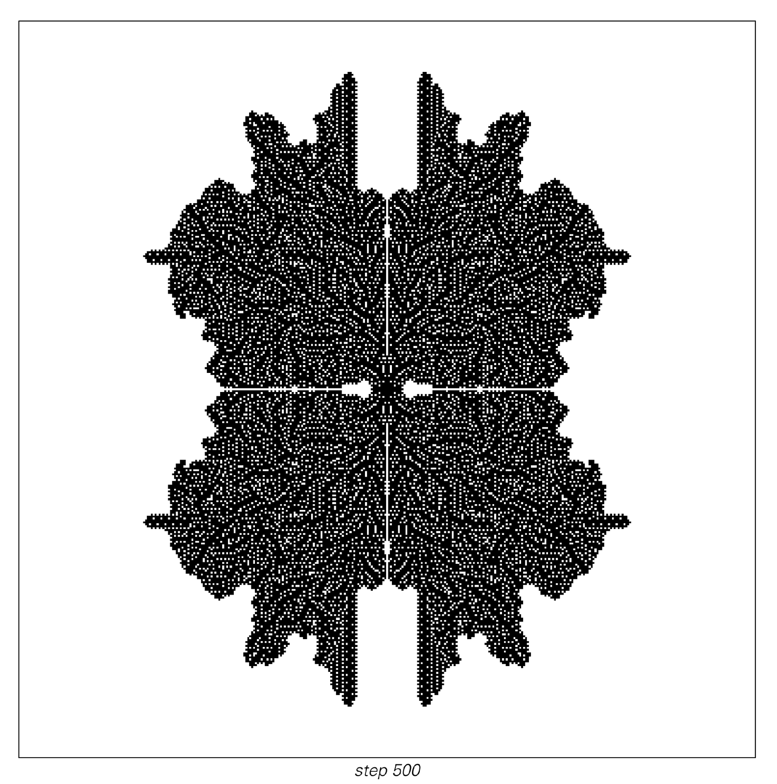 Stages of cellular automaton evolution 5