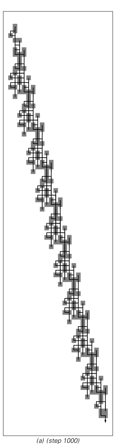 Examples of patterns produced by two-dimensional Turing machines