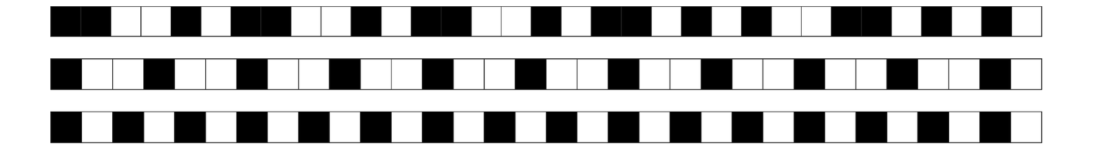 System made of black and white cells