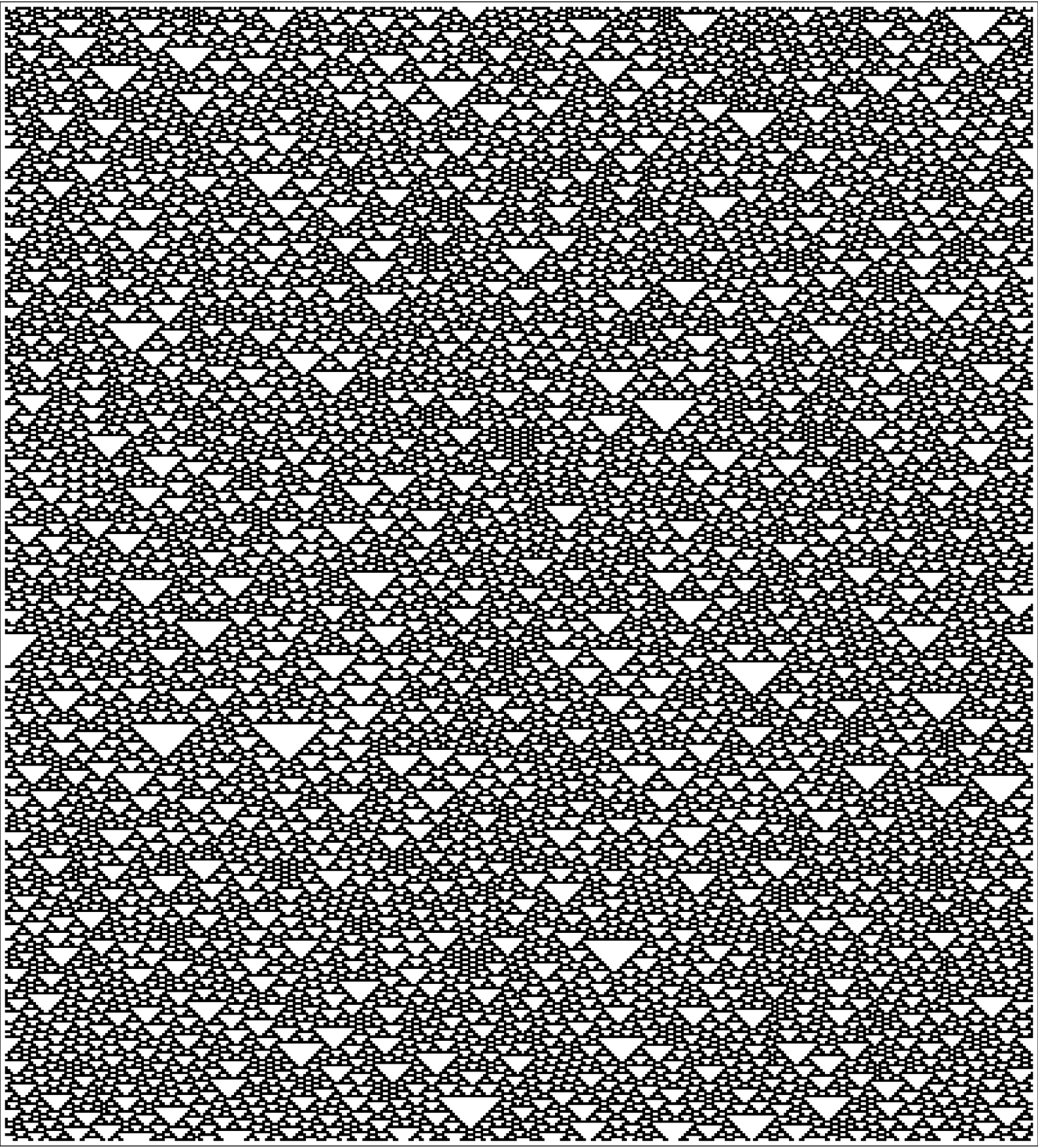 A cellular automaton that never settles down to a stable state