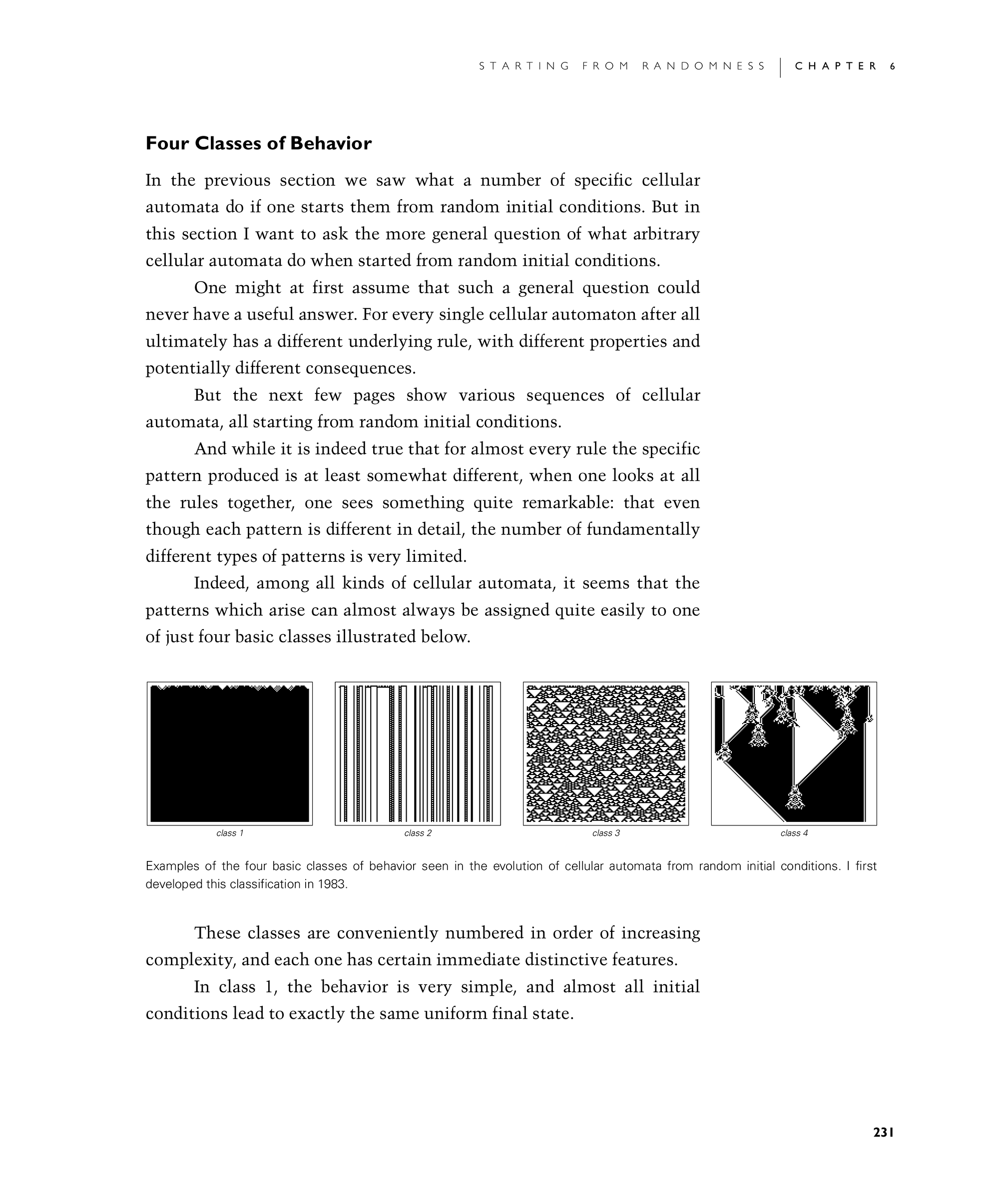 Page 231: Four Classes of Behavior