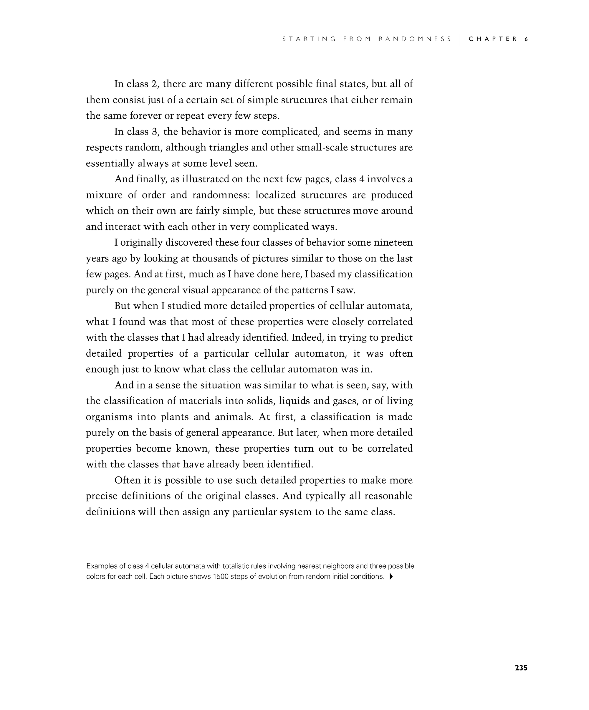 Page 235: Four Classes of Behavior