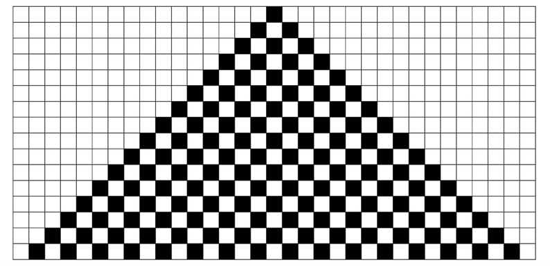 A ceullular automaton that produces an intricate nested pattern