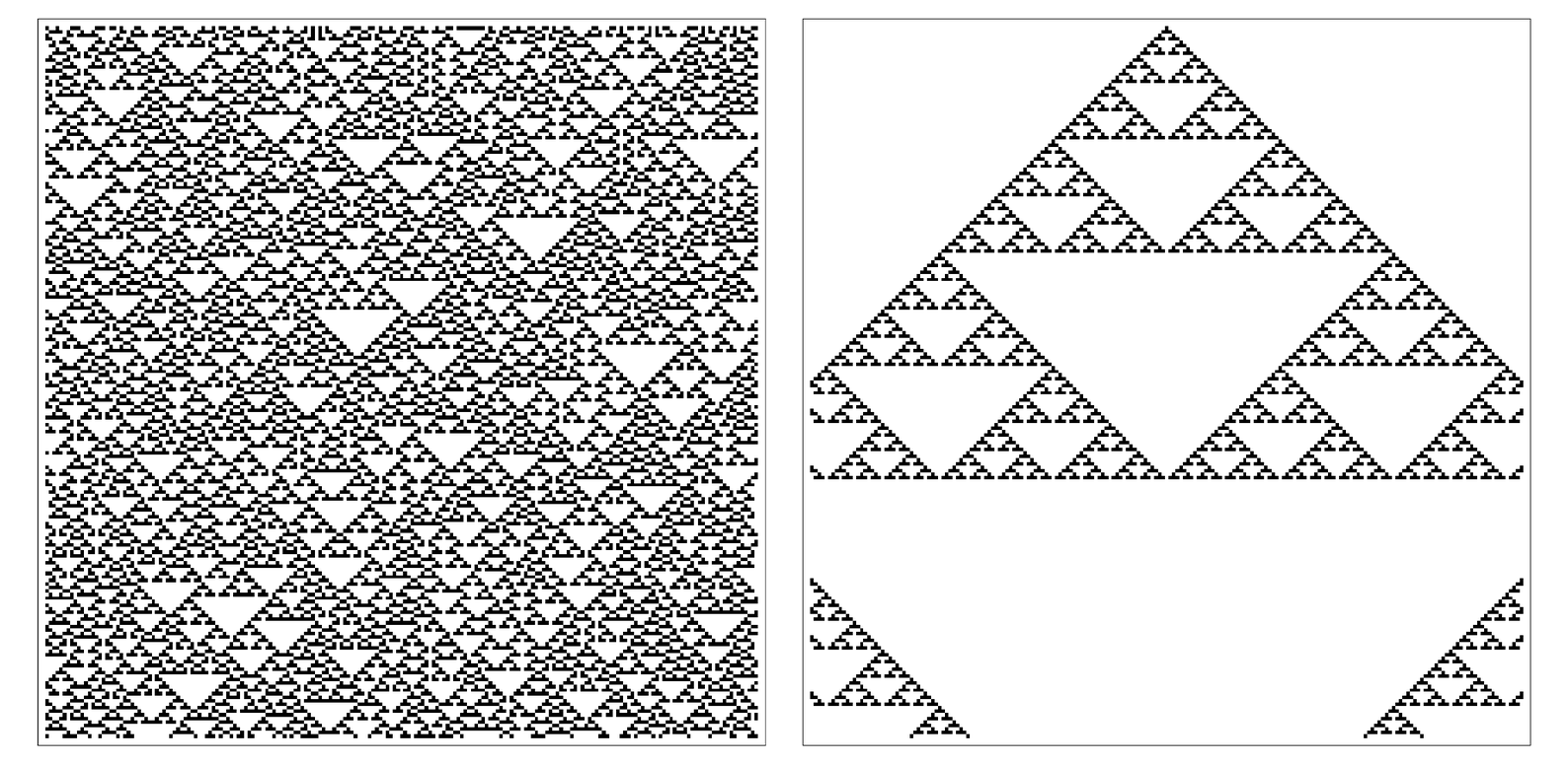 Patterns produced by rule 22