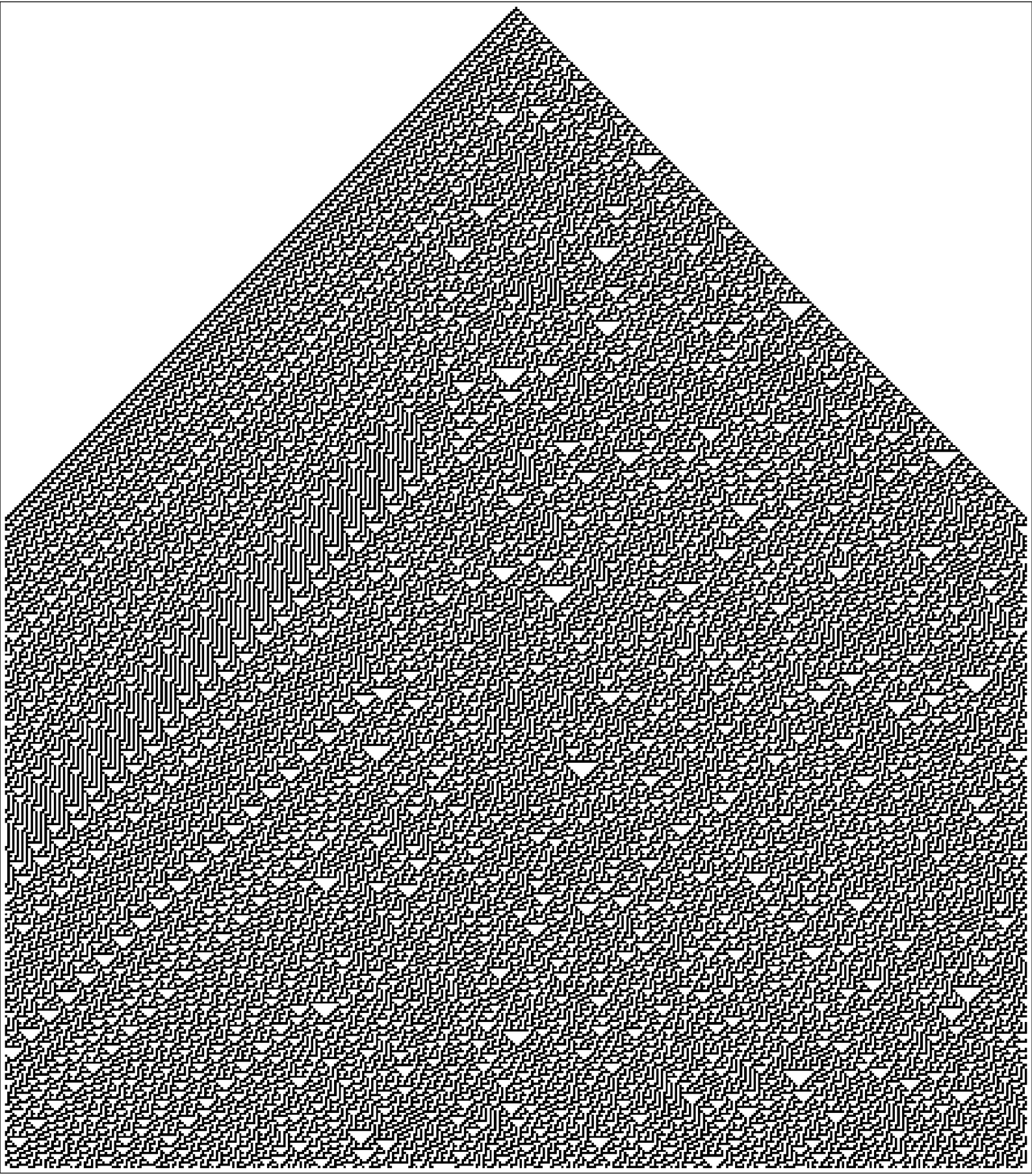Five hundred steps in a cellular automaton