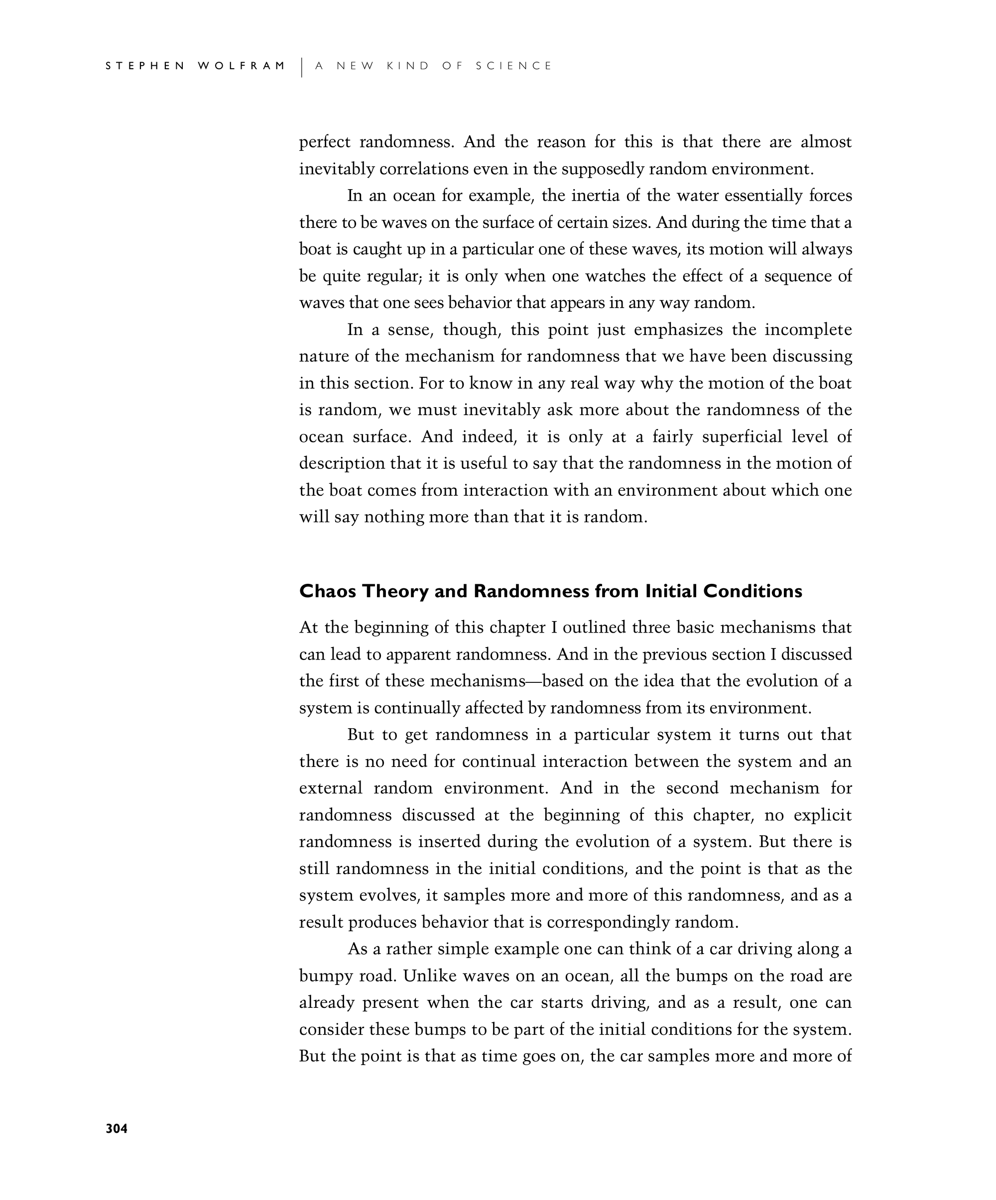 Page 304: Chaos Theory and Randomness from Initial Conditions