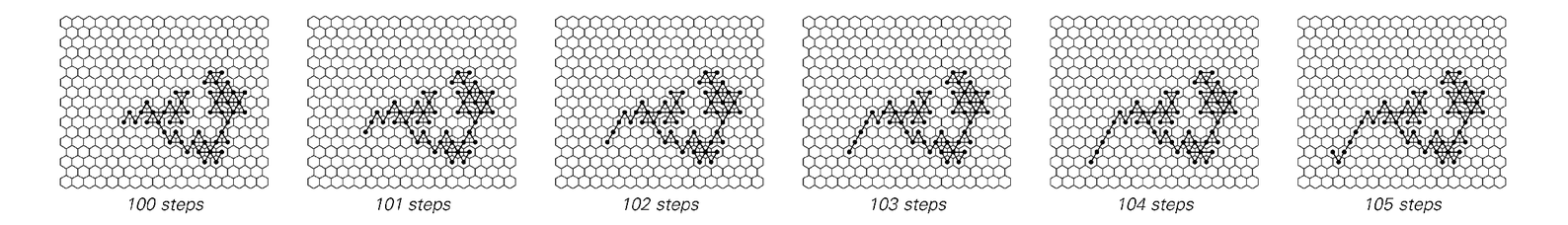Random walks on square and hexagonal lattices 3