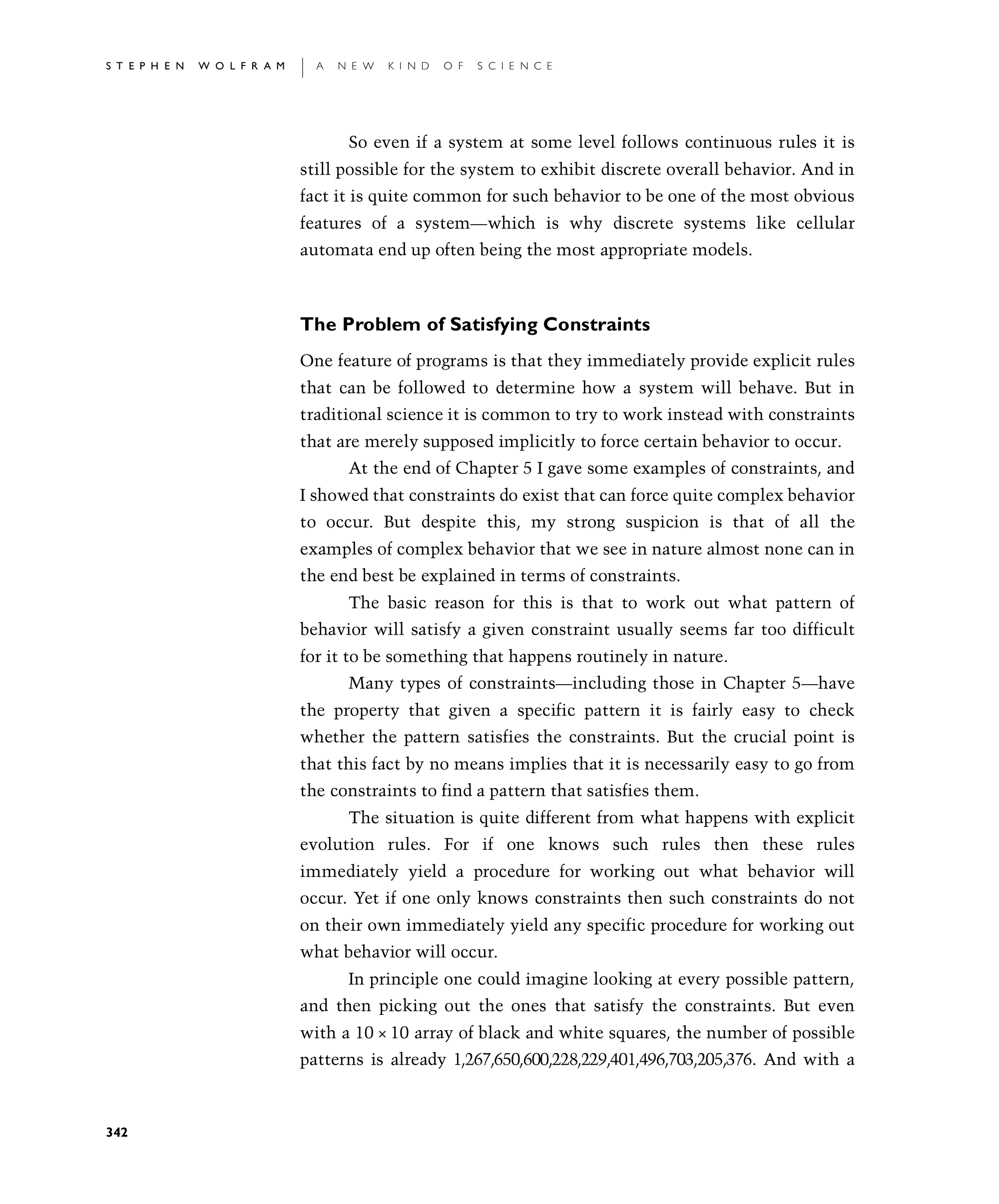 Page 342: The Problem of Satisfying Constraints