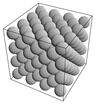 Densest packing of identical spheres in three-dimensional space