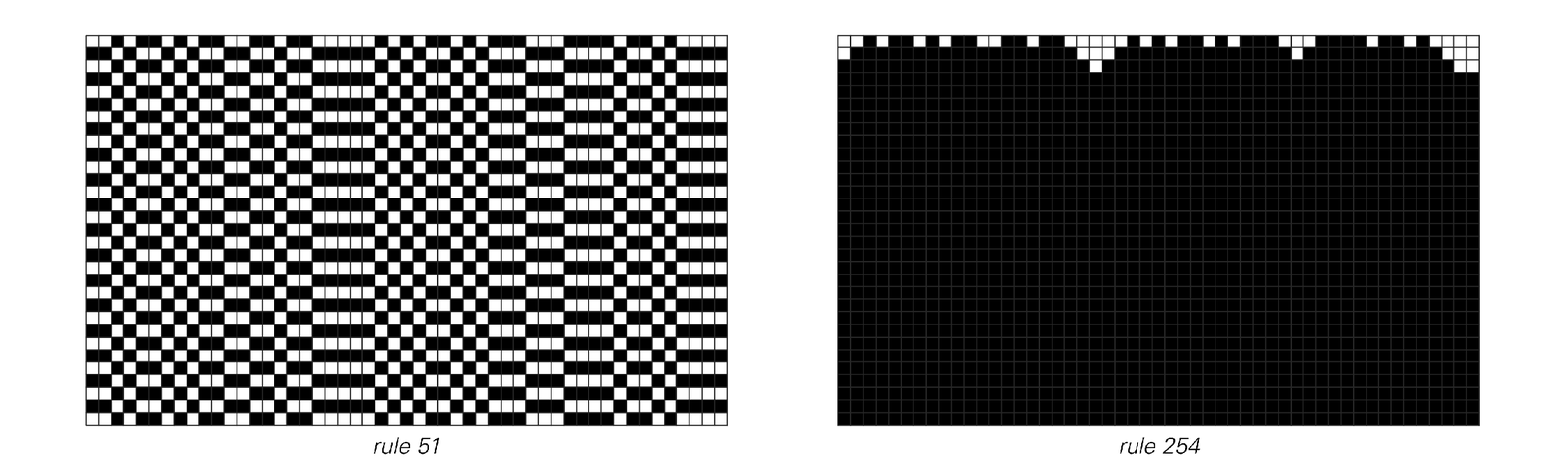 Examples of cellular automata that are and are not reversible