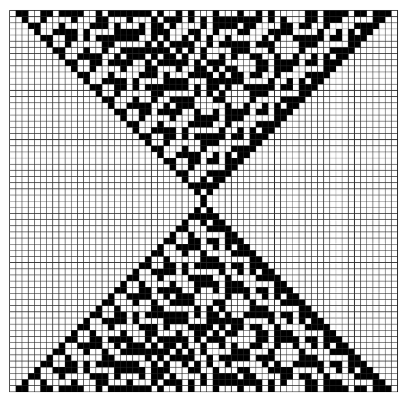 An example of a cellular automaton that is explicitly set up to be reversable