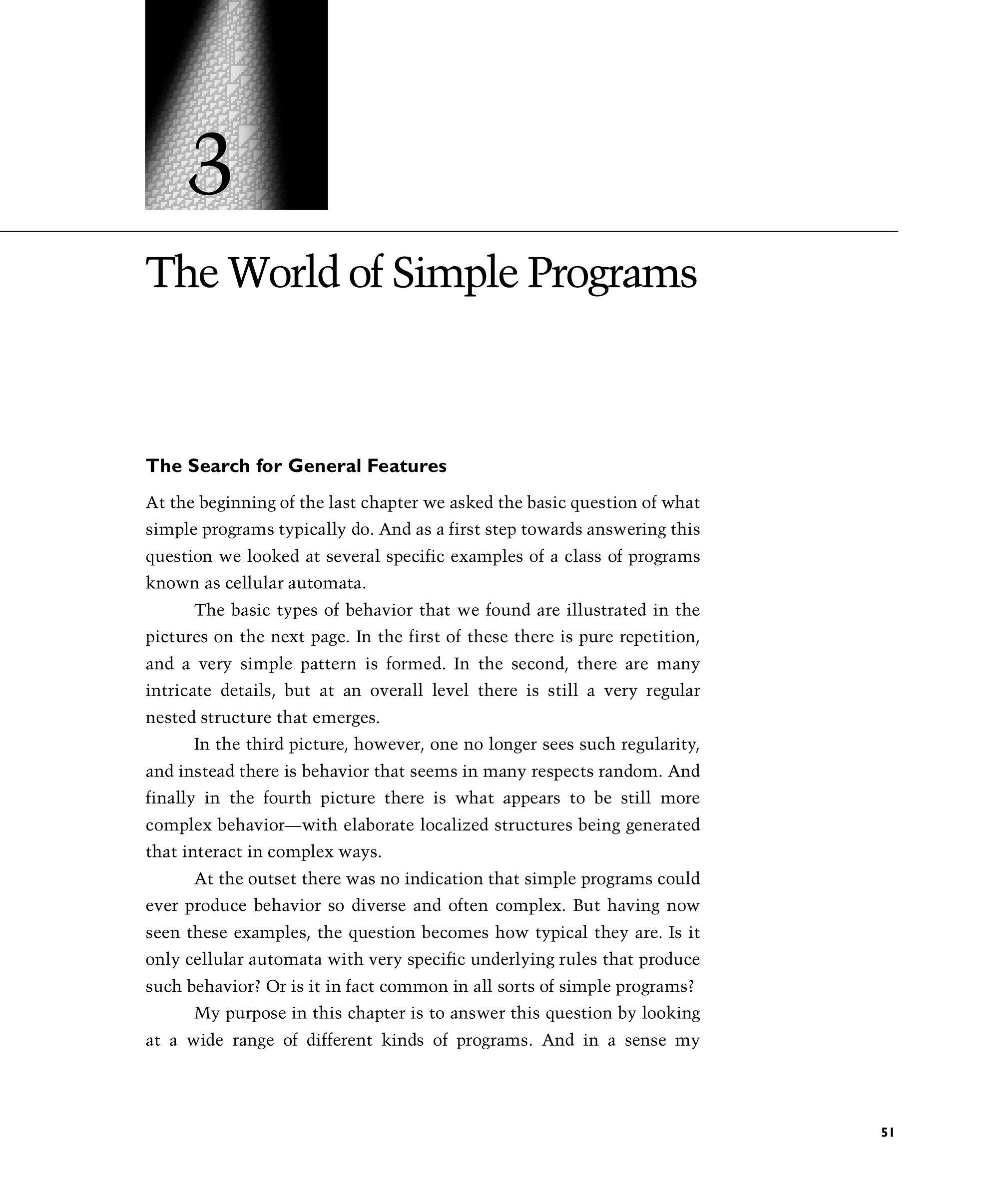 Page 51: The Search for General Features