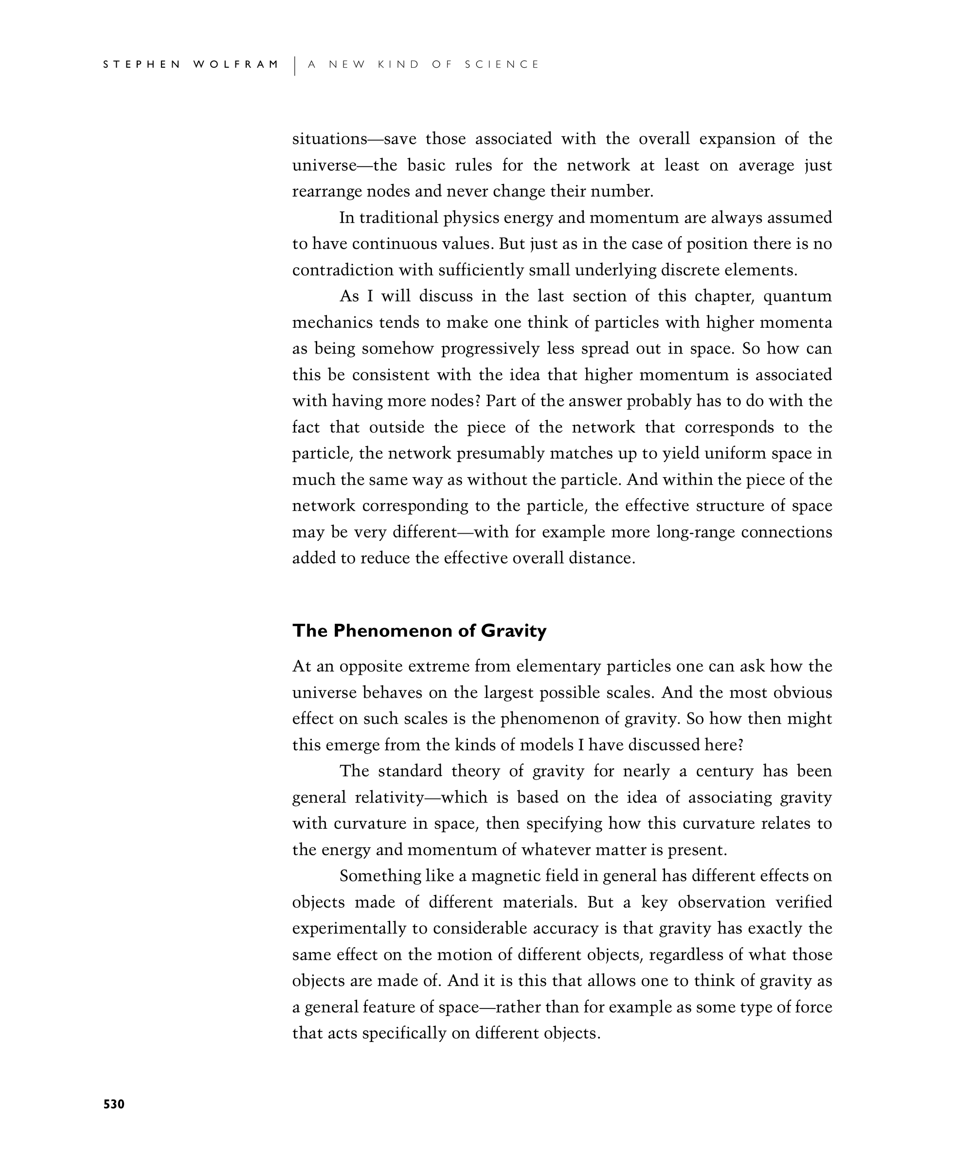 Page 530: The Phenomenon of Gravity