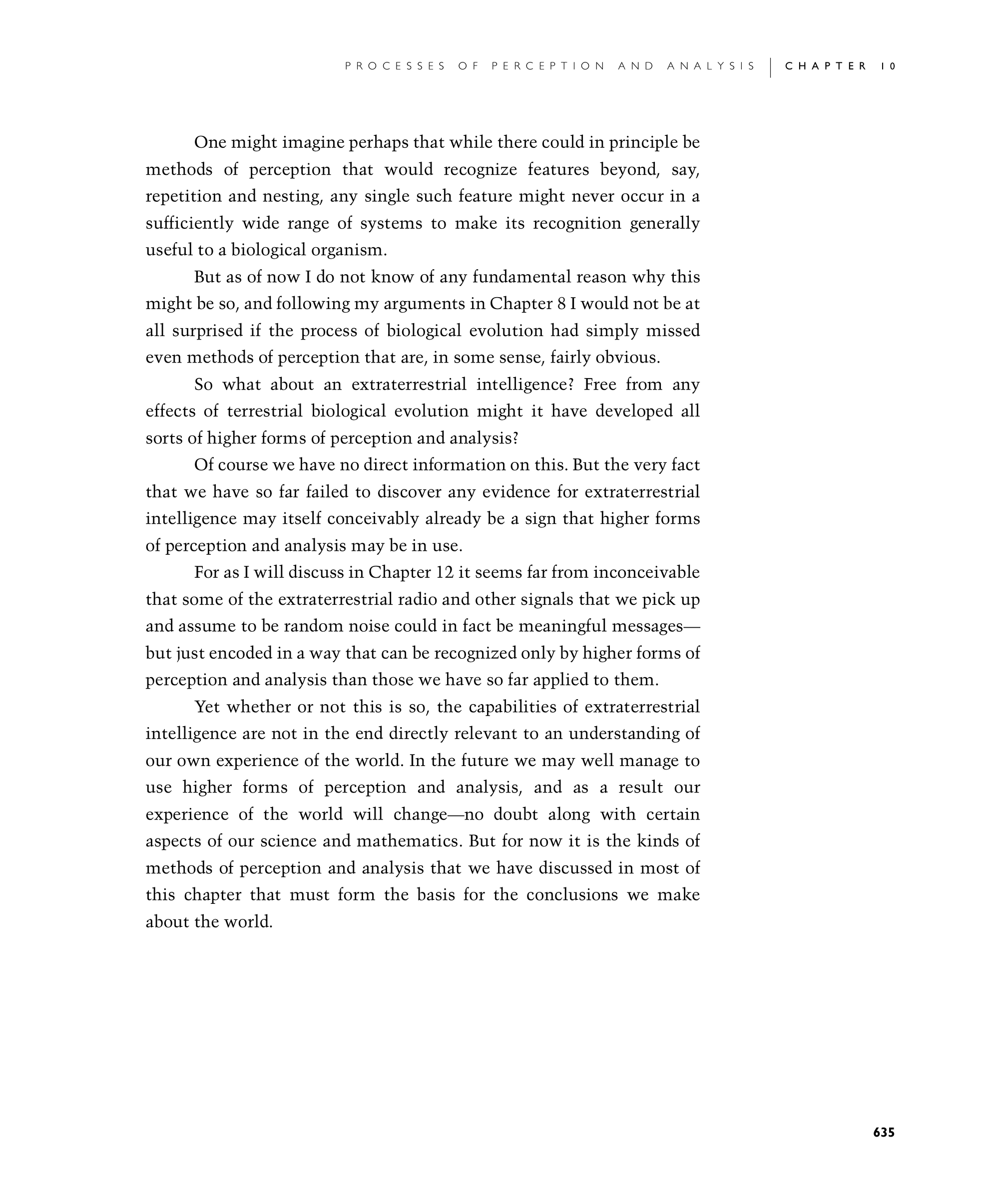 Page 635: Higher Forms of Perception and Analysis