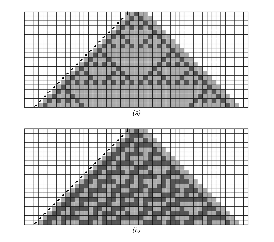 Examples of Turing machines that emulate cellular automata with rules 90 and 30 2