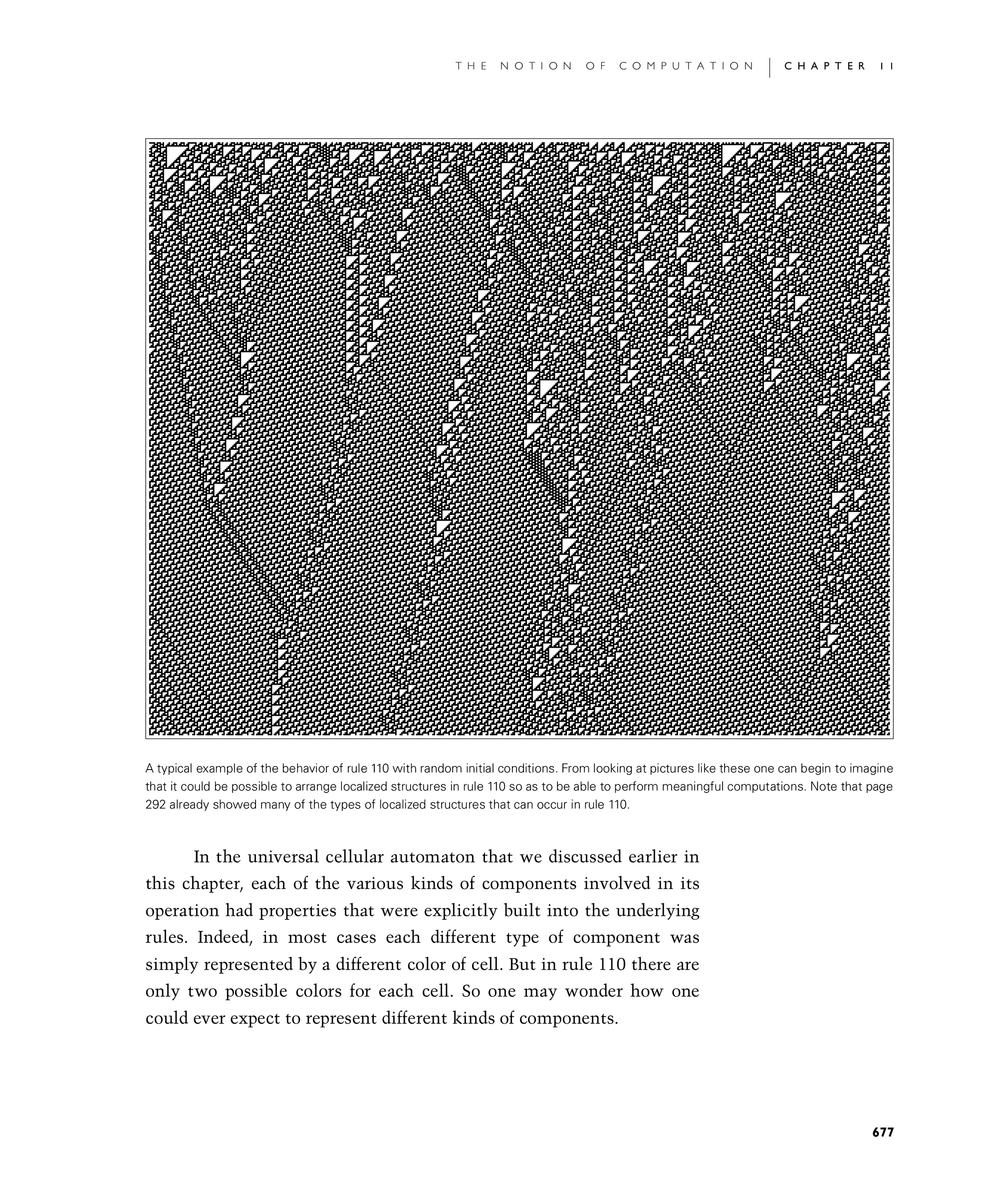 Page 677: The Rule 110 Cellular Automaton