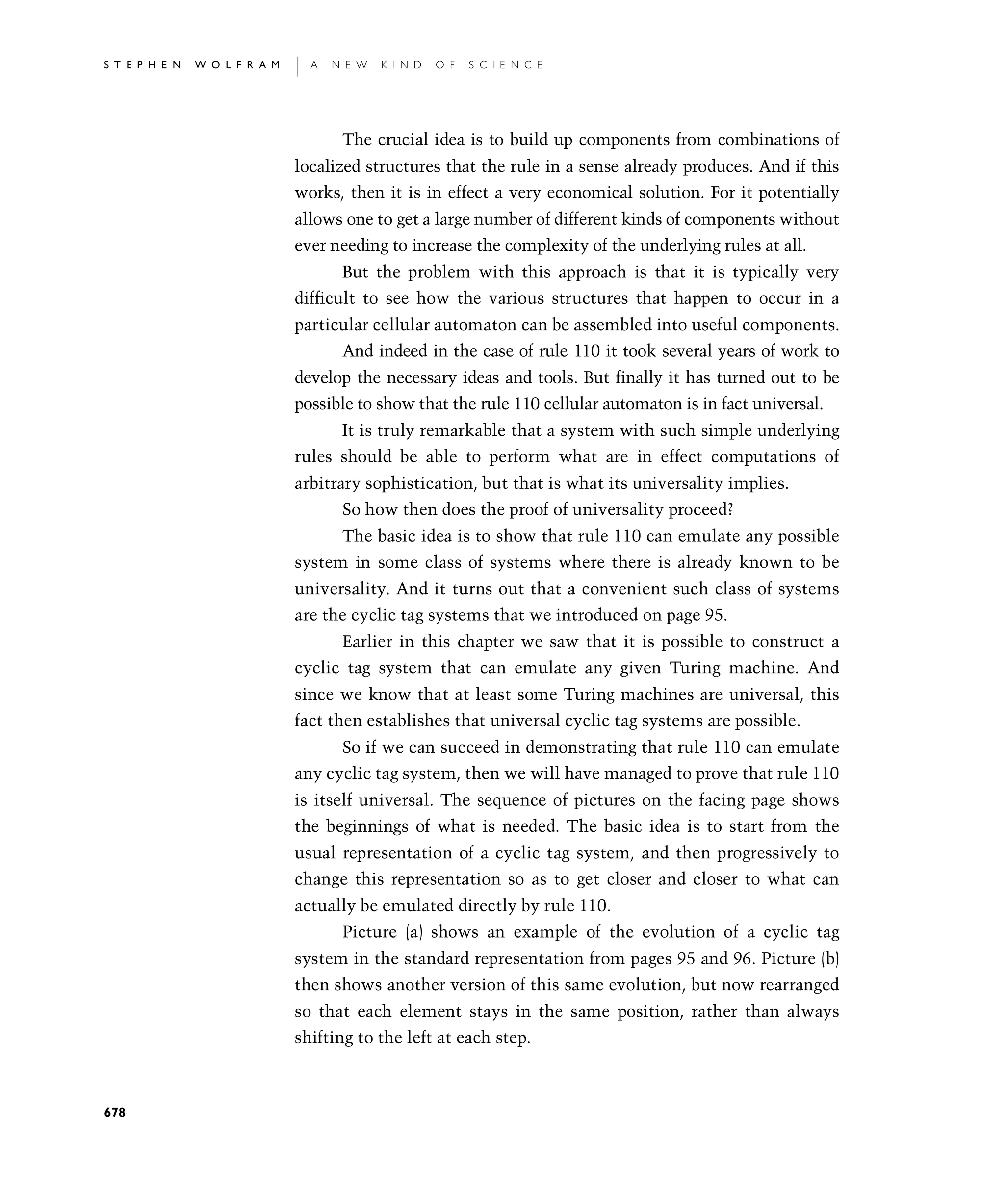 Page 678: The Rule 110 Cellular Automaton