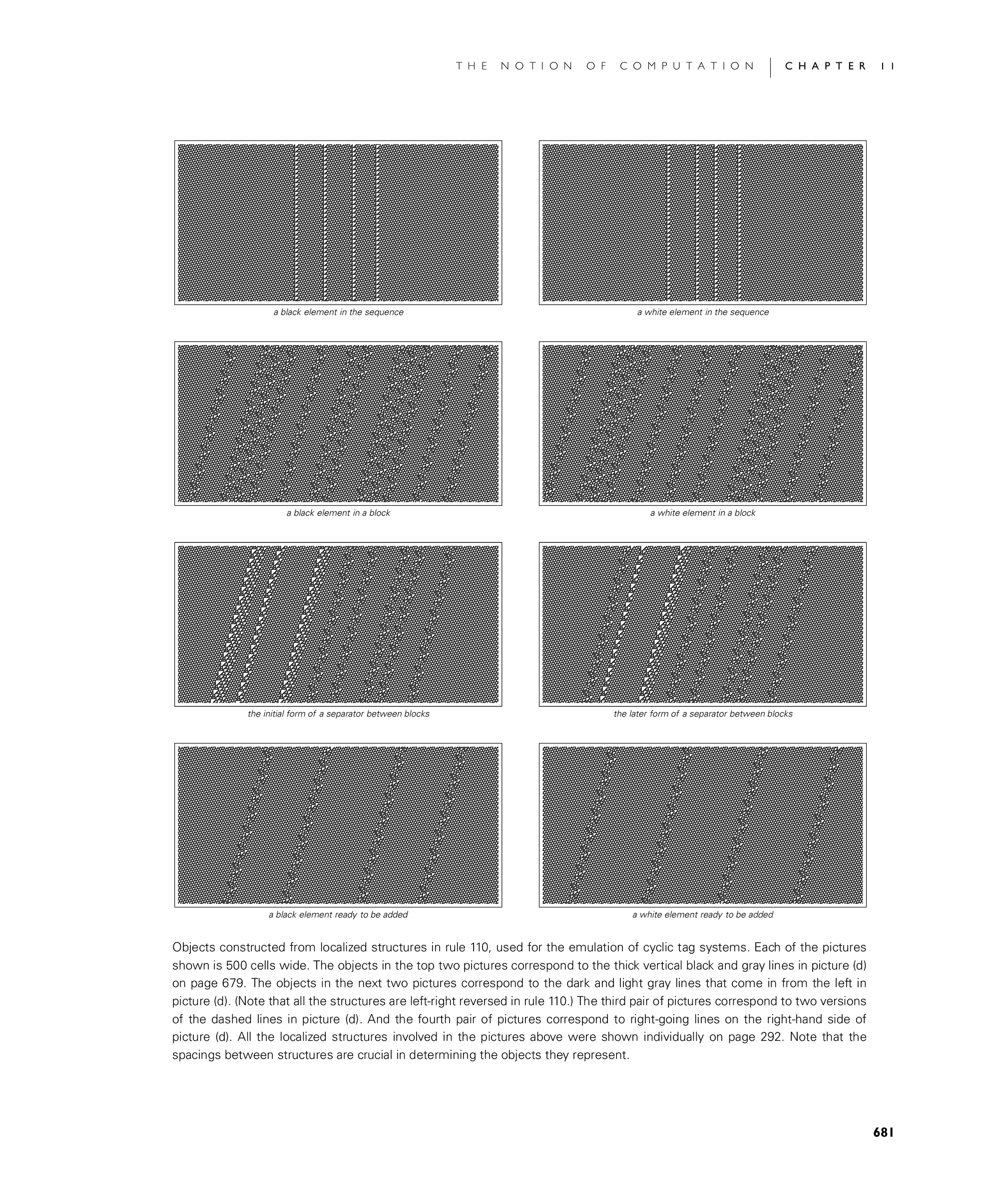 Page 681: The Rule 110 Cellular Automaton