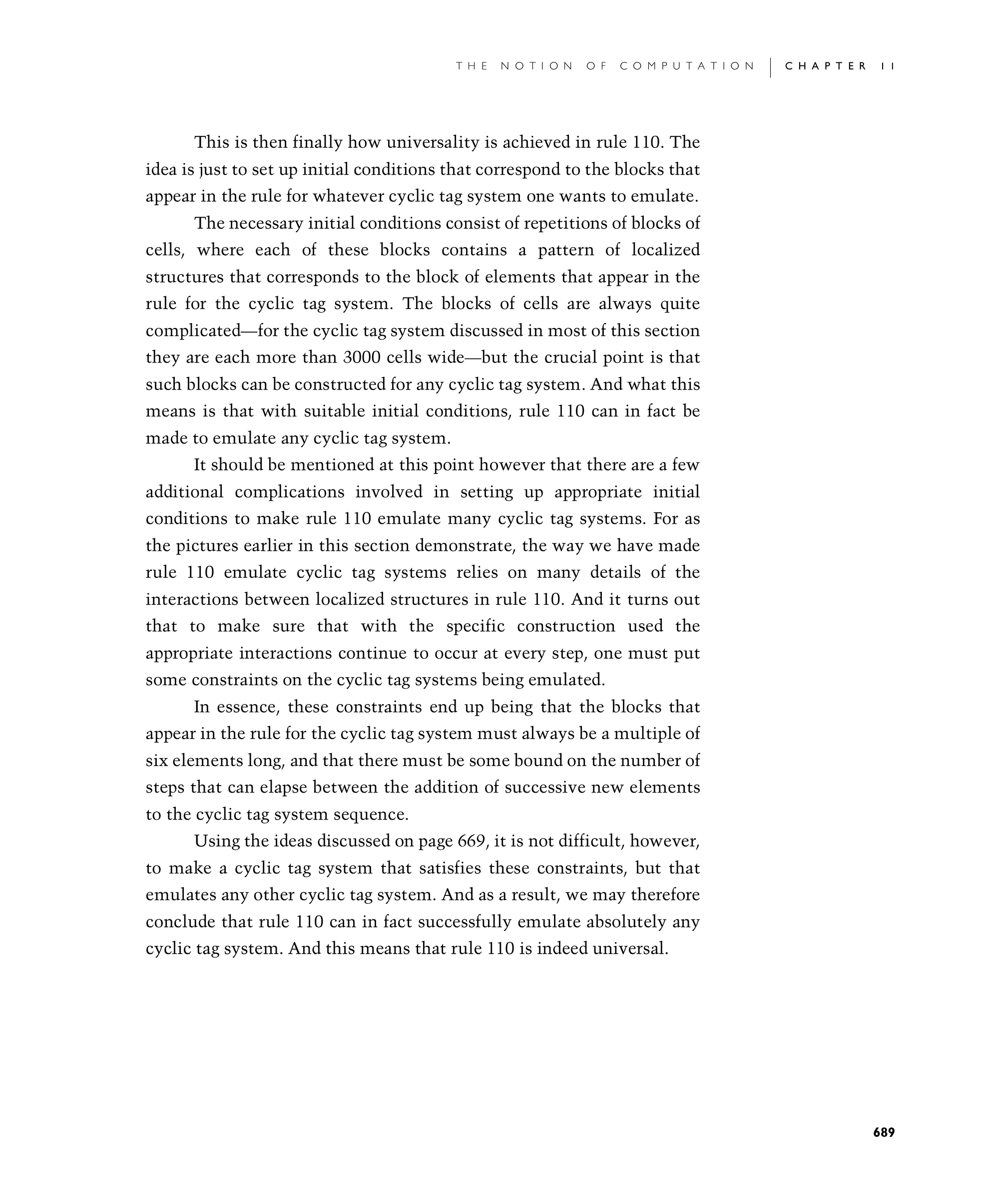 Page 689: The Rule 110 Cellular Automaton