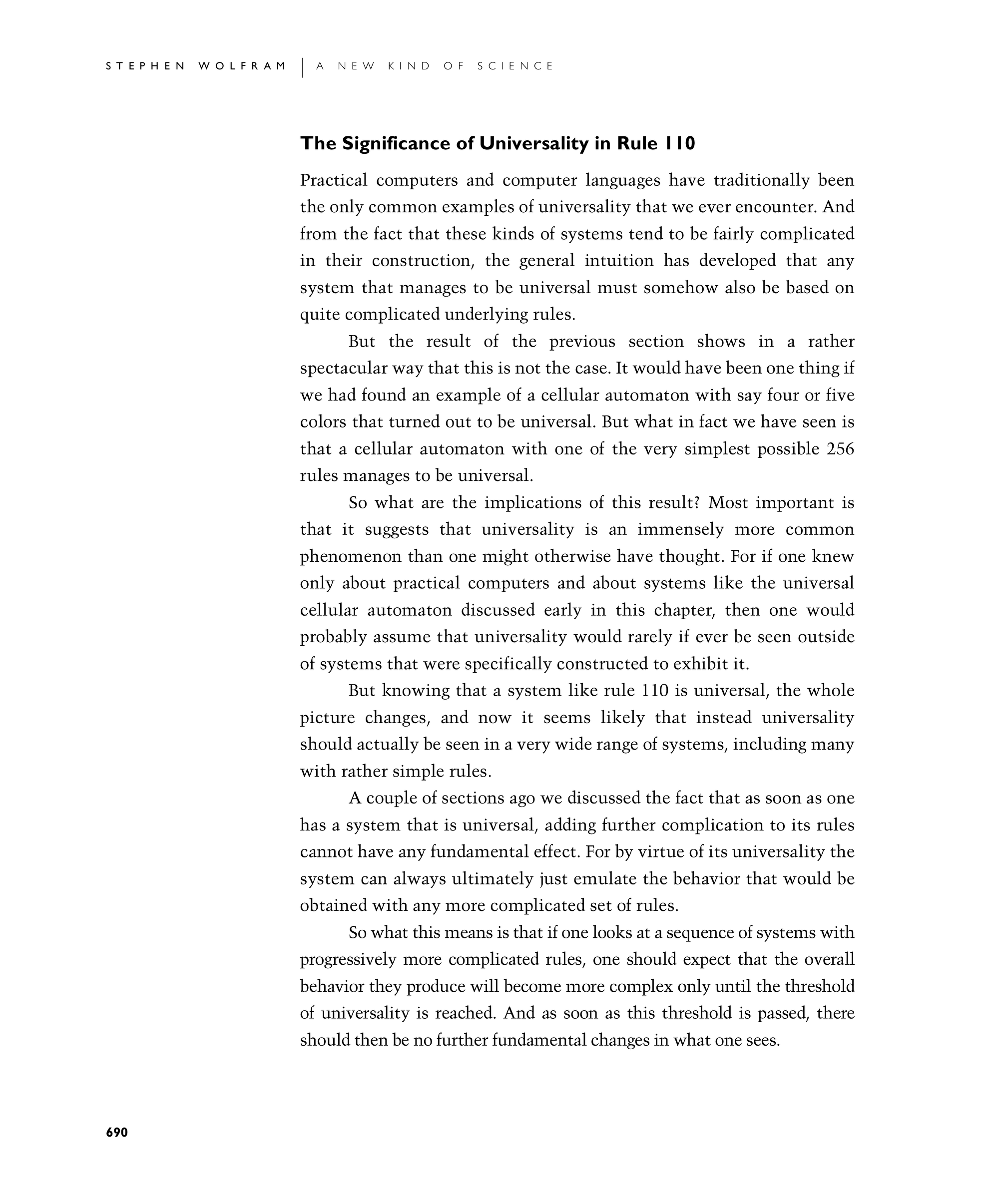 Page 690: The Significance of Universality in Rule 110