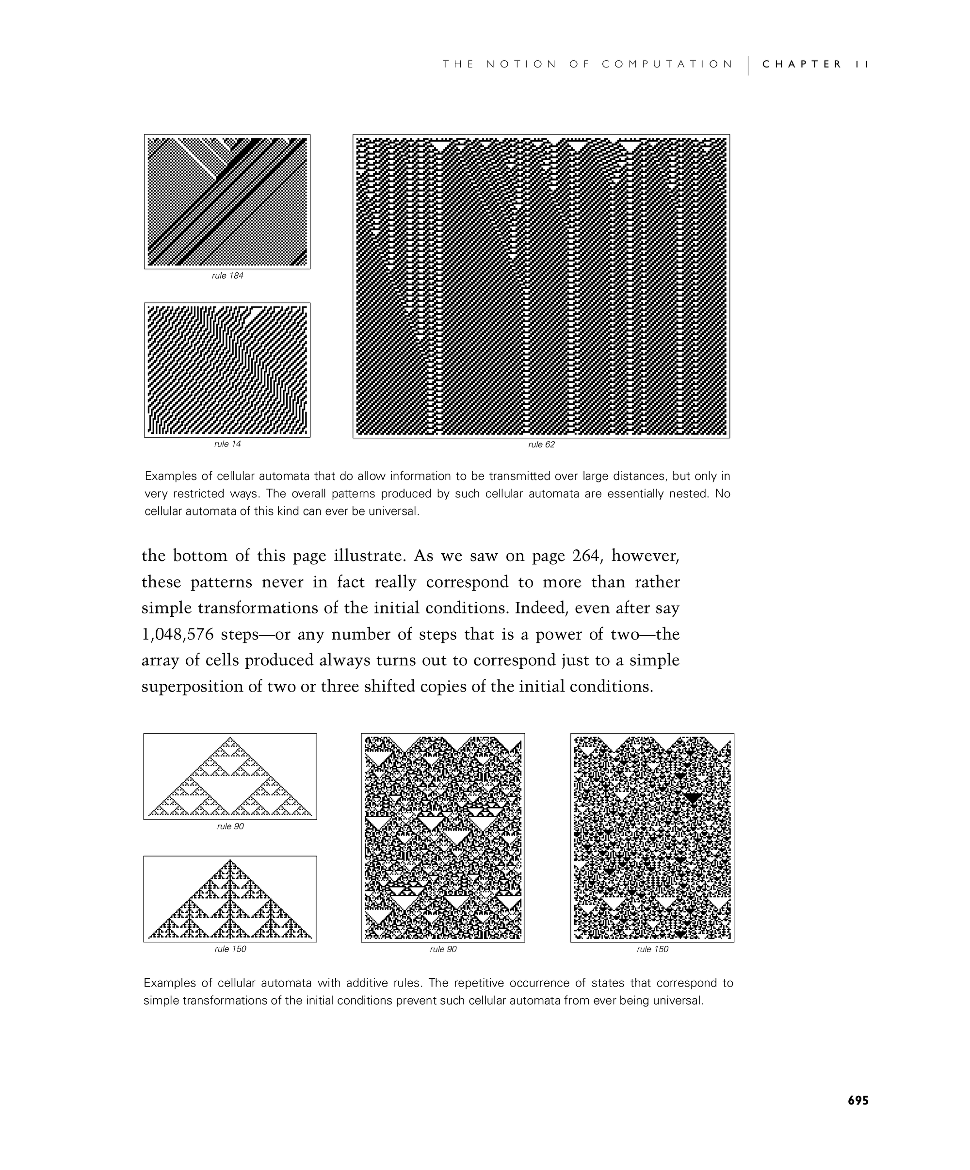 Page 695: The Threshold of Universality in Cellular Automata