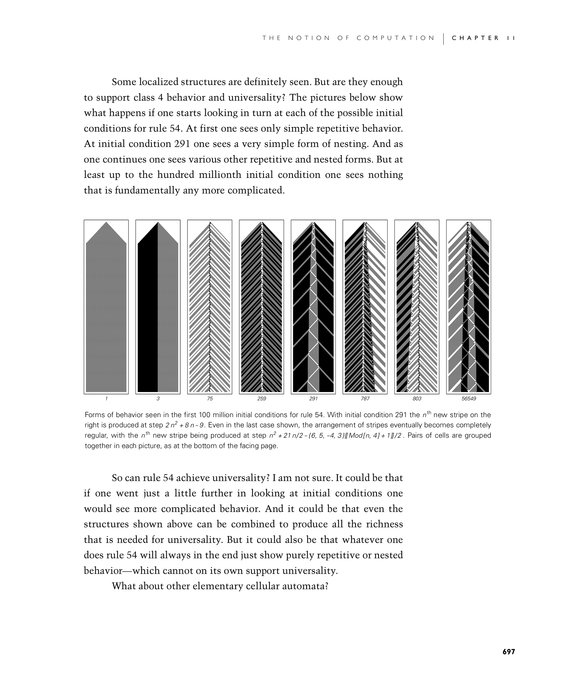 Page 697: The Threshold of Universality in Cellular Automata