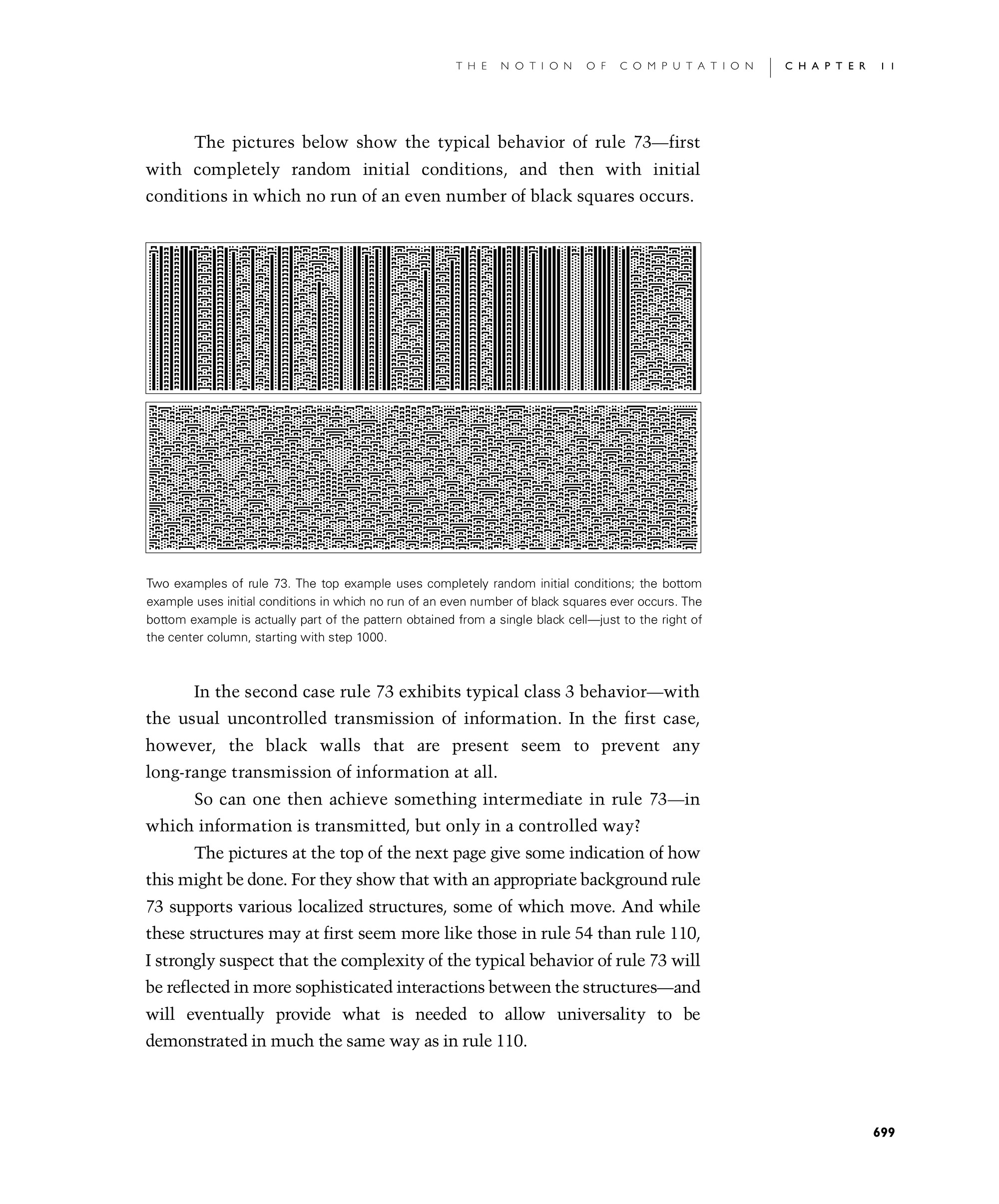 Page 699: The Threshold of Universality in Cellular Automata