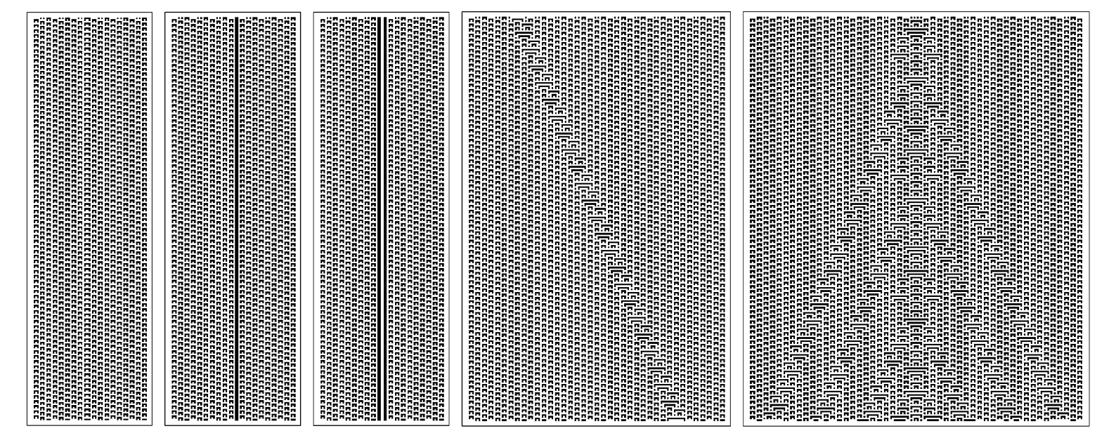 Examples of localized structures in rule 73