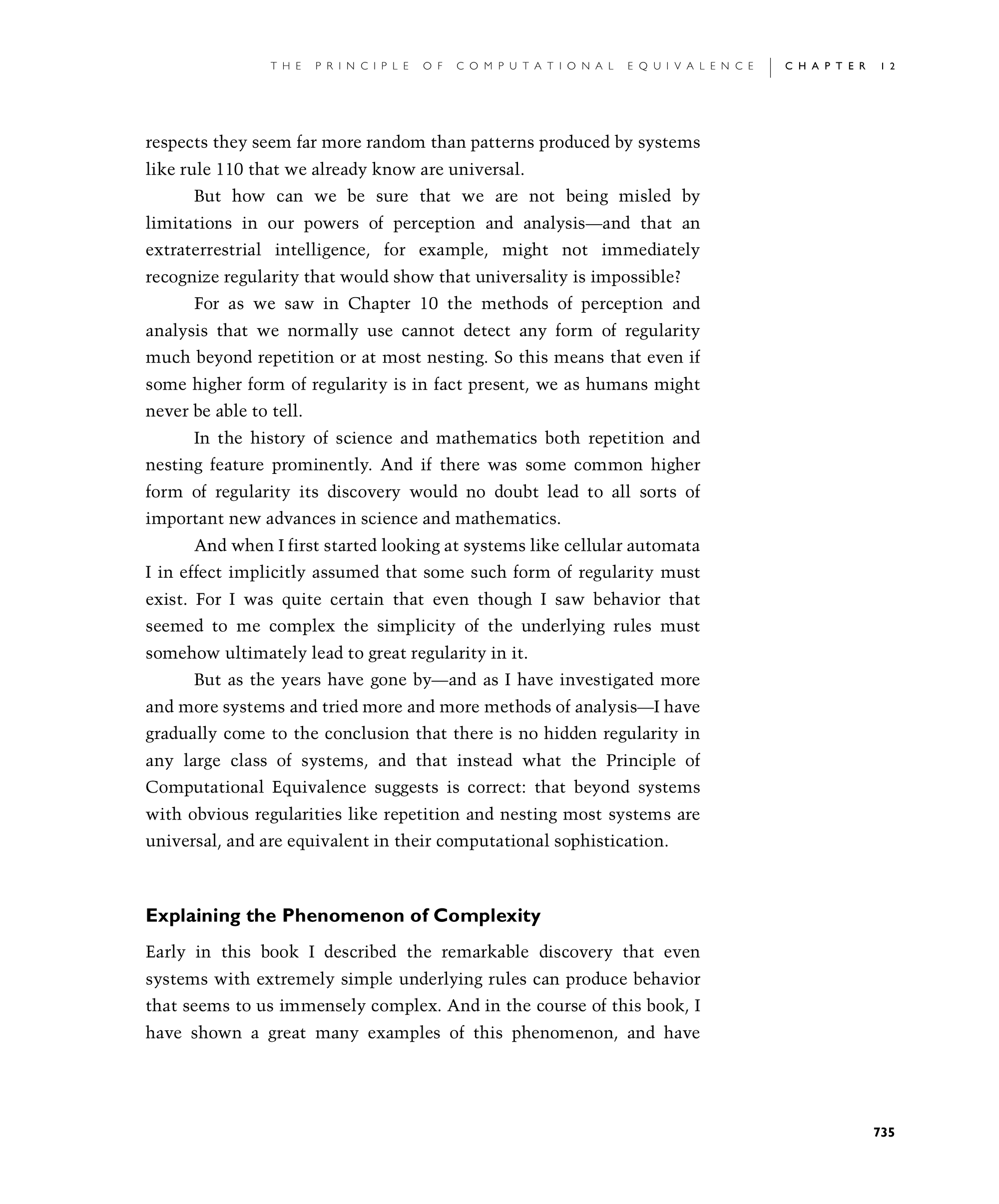 Page 735: Explaining the Phenomenon of Complexity