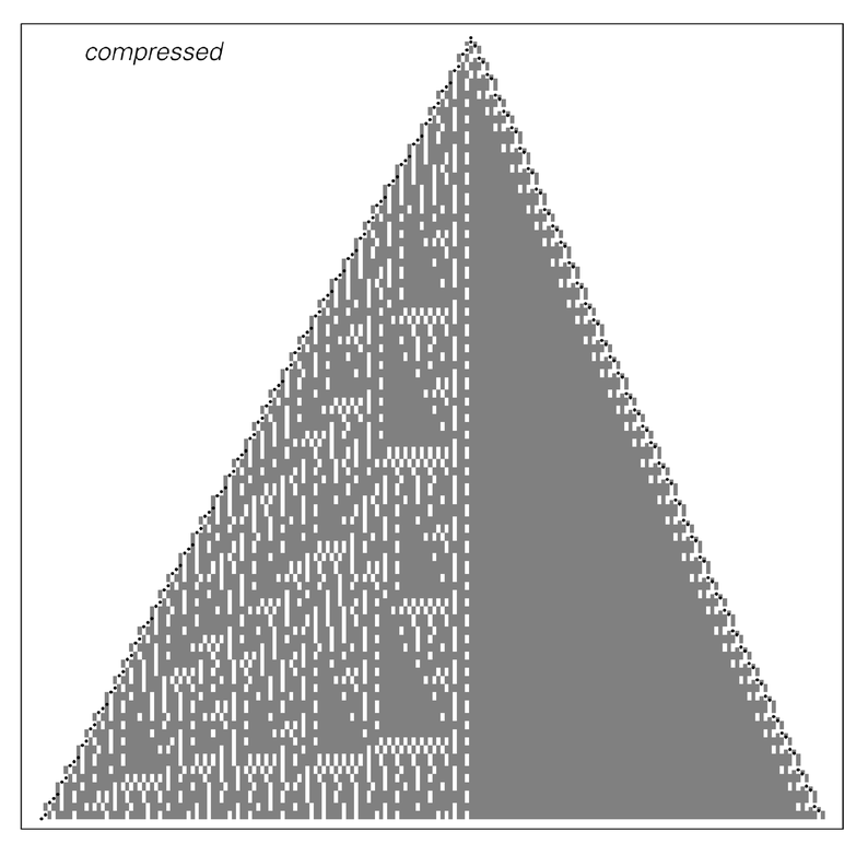 A mobile automaton that yields a pttern with seemingly random features 2
