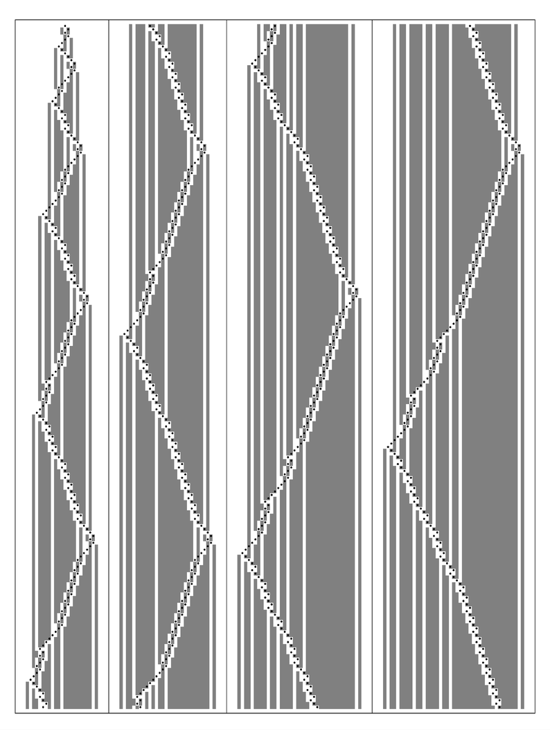 A mobile automaton that yields a pttern with seemingly random features 3