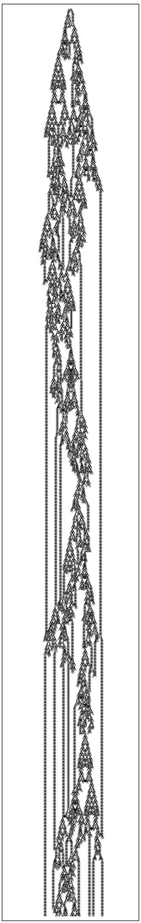 A cellular automaton whose behavior seems to show an analog of free will