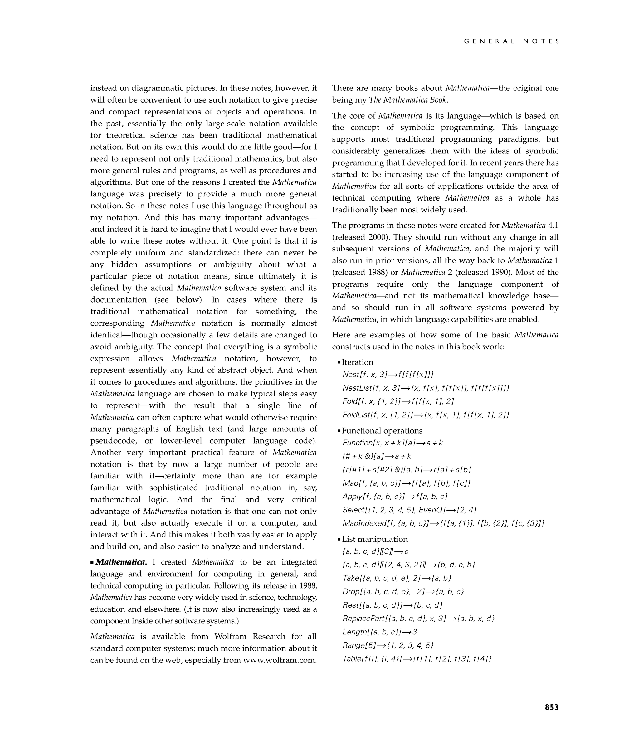 Page 853: Notes for General Notes