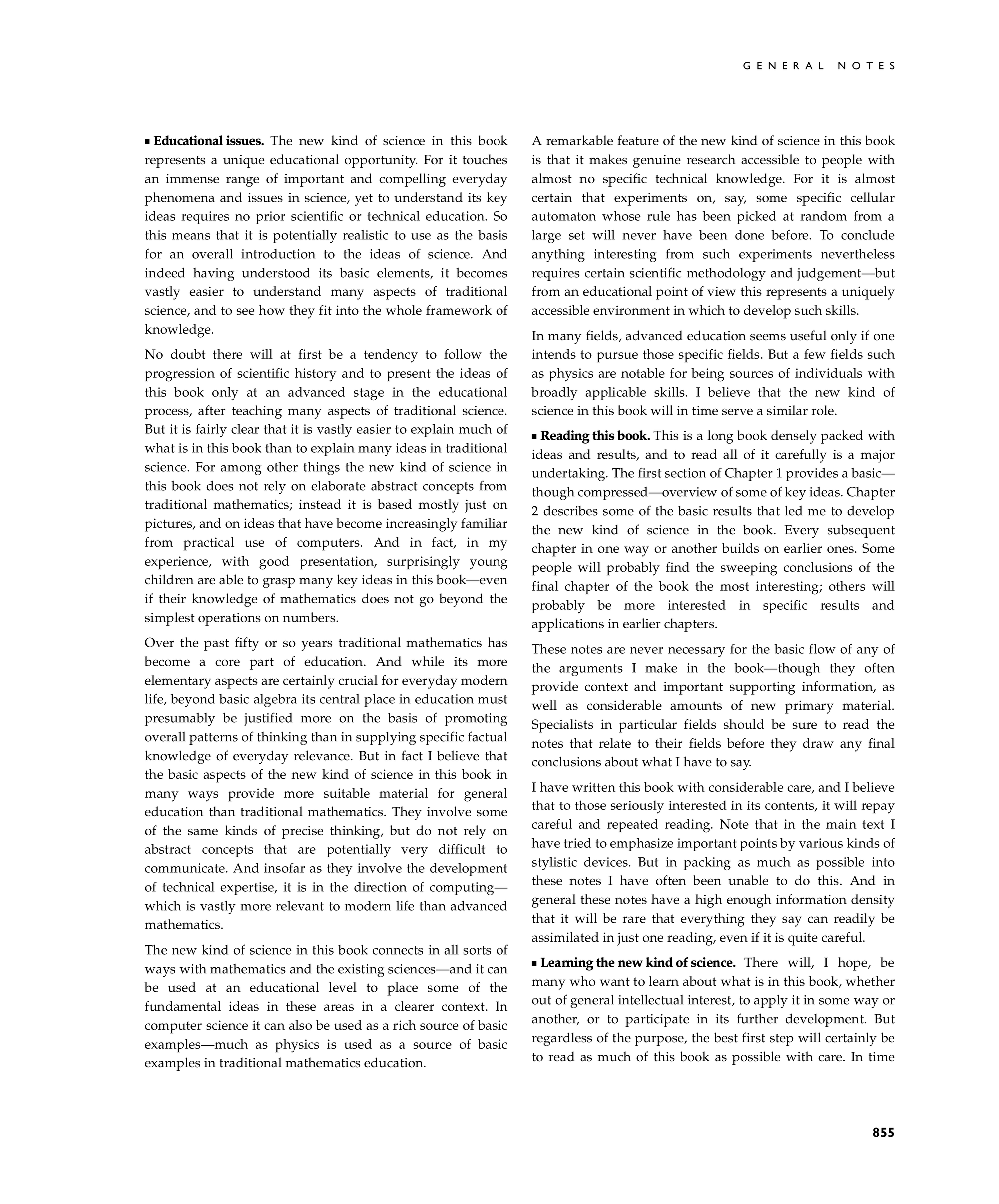 Page 855: Notes for General Notes